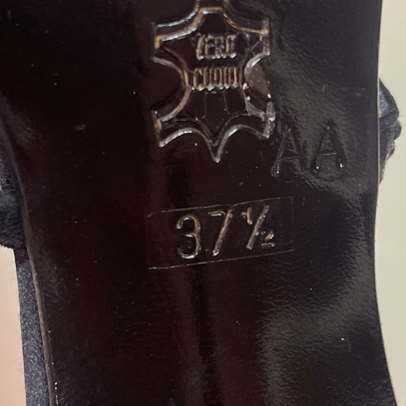 Ernesto Esposito Black Sateen and Rhinestones Strappy Sandals sz 37.5 - Picture 7 of 8